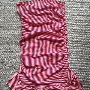 Red and White Striped Dress